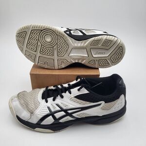 Asics Upcourt 3 Mens 6 Womens‎ 7.5 White Black Volleyball Indoor Court Shoes